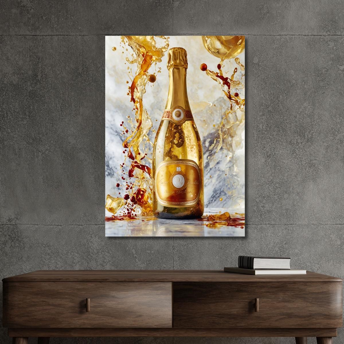 Modern Painting Champagne Gold Luxurious Vitality chm14 canvas print 