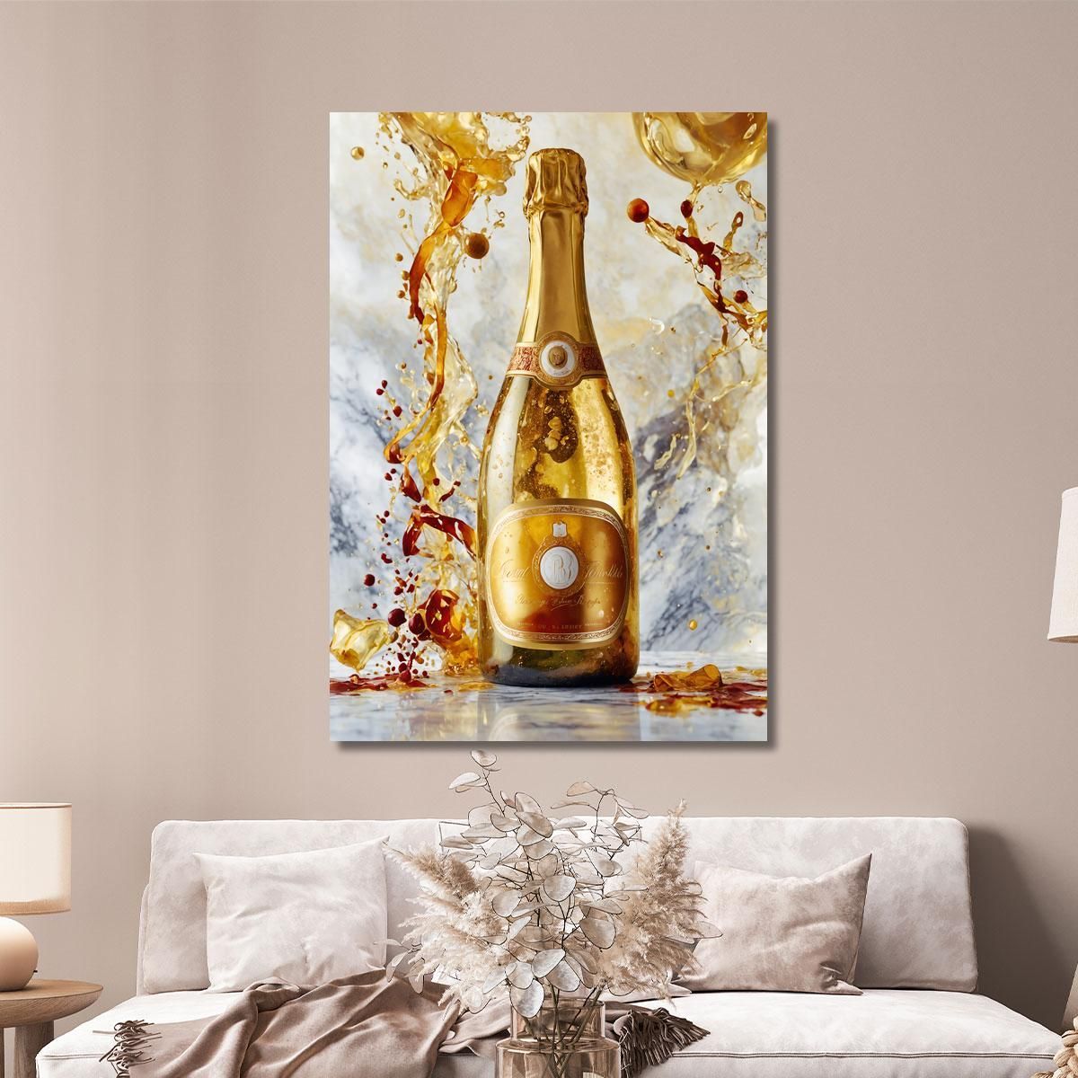 Modern Painting Champagne Gold Luxurious Vitality chm14 canvas print 