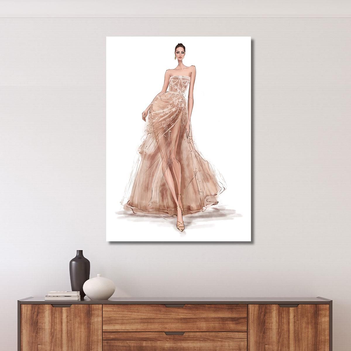 Refined Evening Dress Painting Fashion fsn1 canvas print 