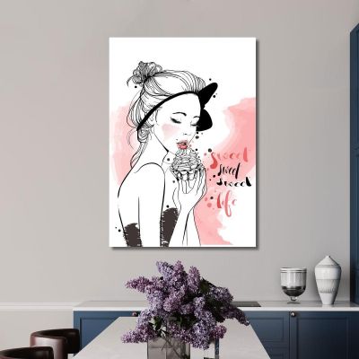 Sweet Life Dessert Painting Fashion fsn13 canvas print 