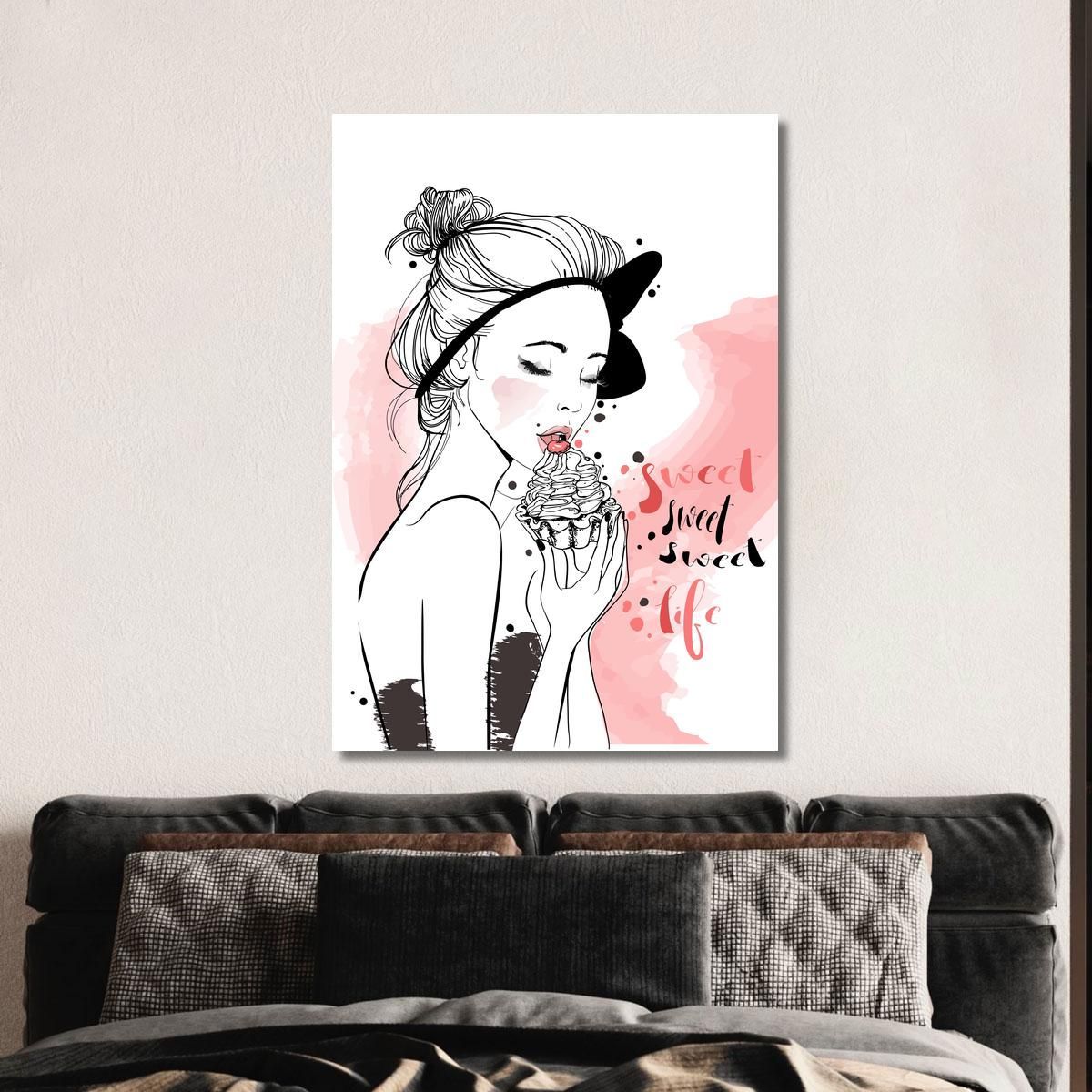 Sweet Life Dessert Painting Fashion fsn13 canvas print 