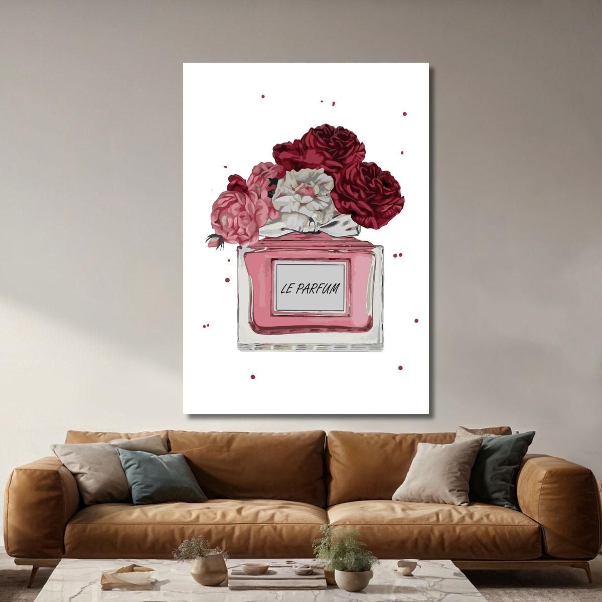 Perfume Painting With Elegant Roses Fashion fsn68 canvas print 