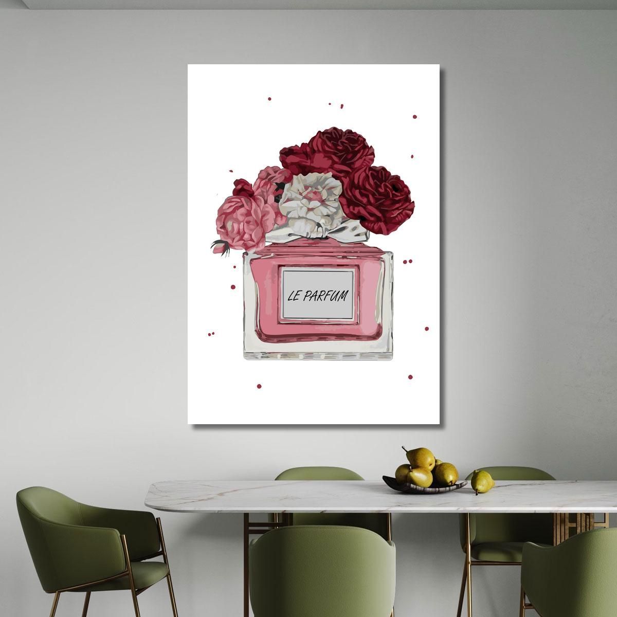 Perfume Painting With Elegant Roses Fashion fsn68 canvas print 