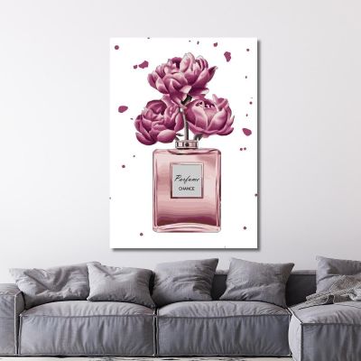 Abstract Purple Roses Perfume Painting Fashion fsn72 canvas print 