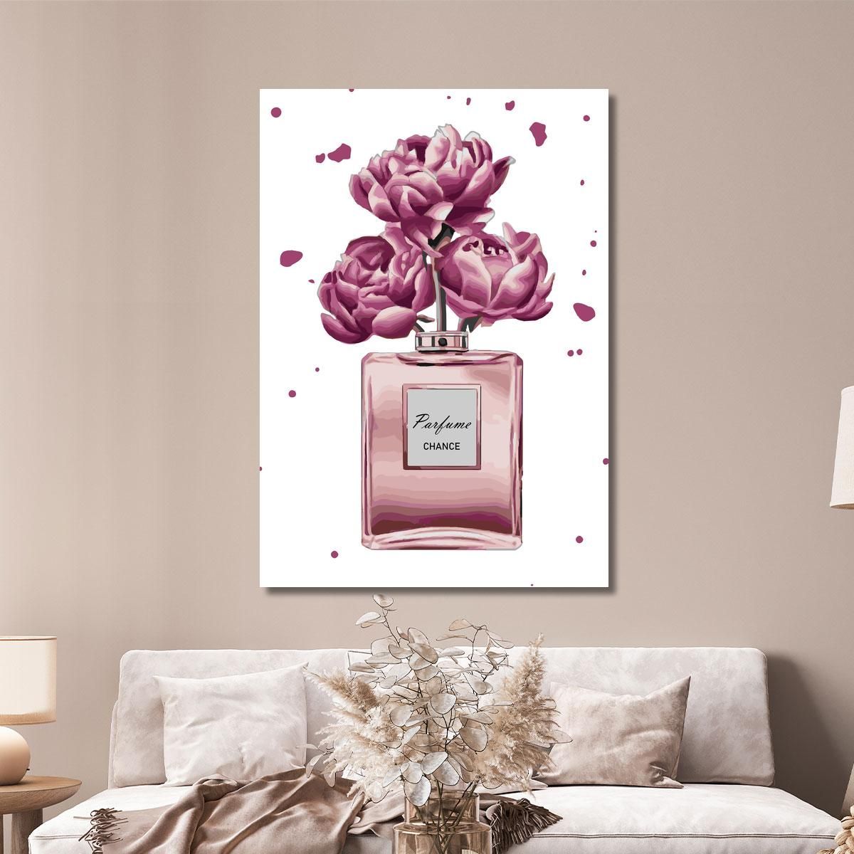 Abstract Purple Roses Perfume Painting Fashion fsn72 canvas print 