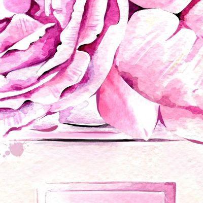 Pink Peony Flower Vase Painting Fashion fsn89 canvas print