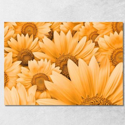 Sunflower Composition Painting Modern Abstract Flowers Painting flp7 canvas print 