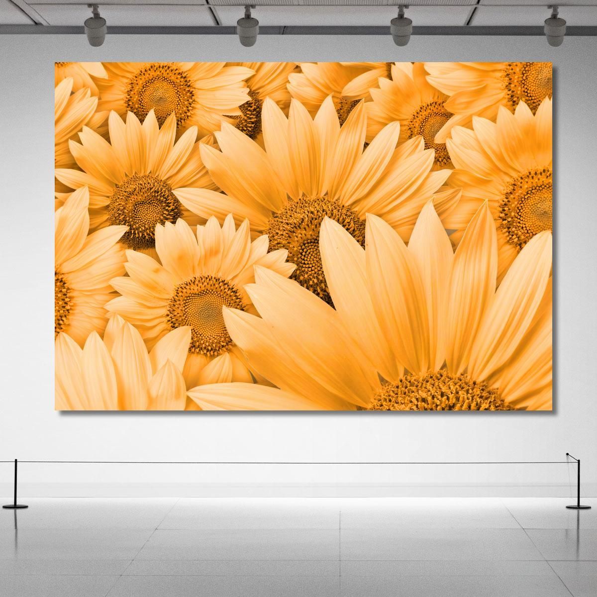 Sunflower Composition Painting Modern Abstract Flowers Painting flp7 canvas print 