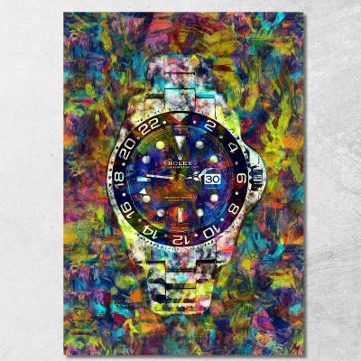 Modern Watch Painting Rolex Colorful Dream rlx5 canvas print 