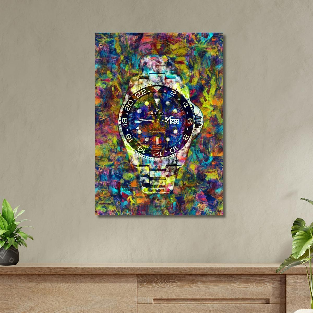 Modern Watch Painting Rolex Colorful Dream rlx5 canvas print 
