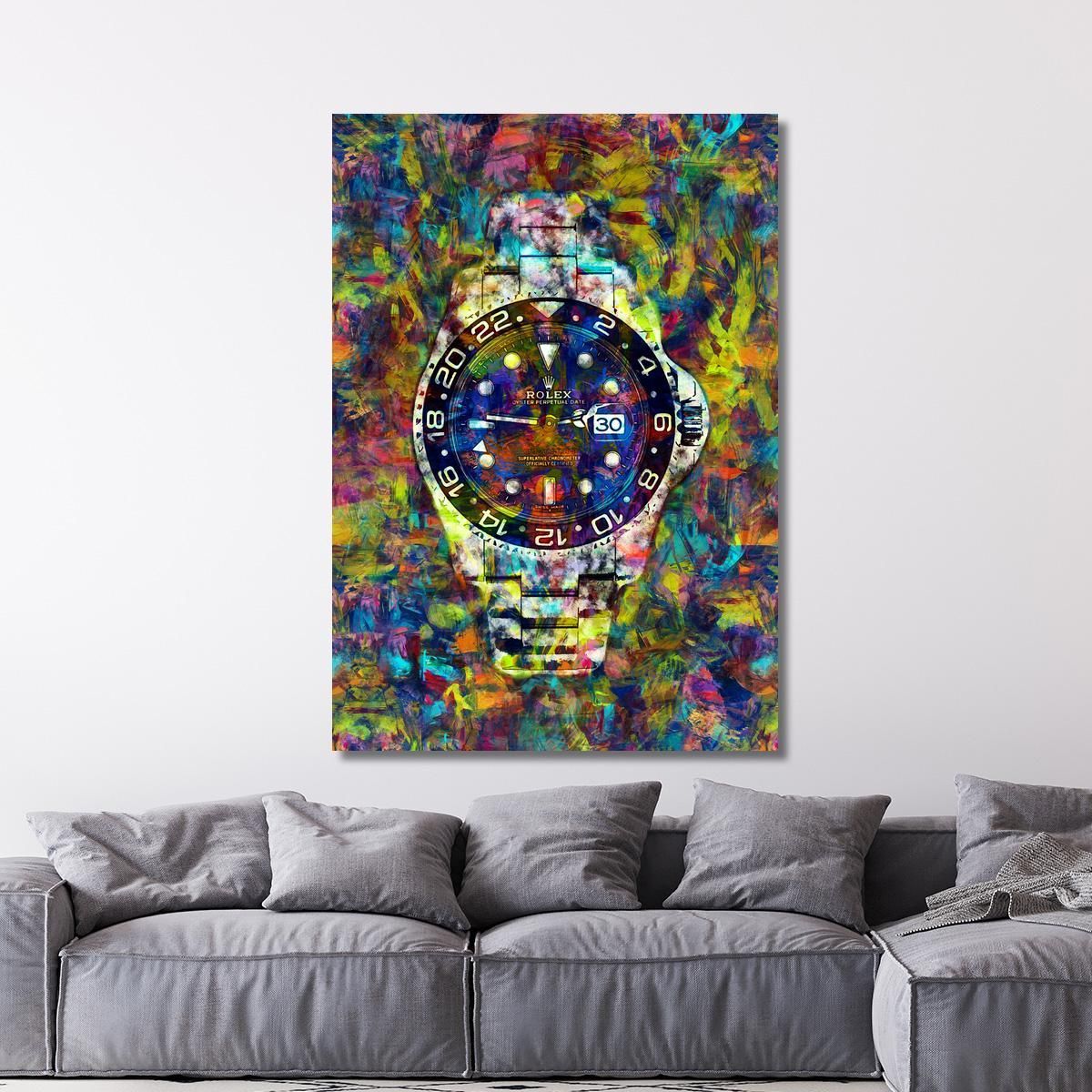 Modern Watch Painting Rolex Colorful Dream rlx5 canvas print 