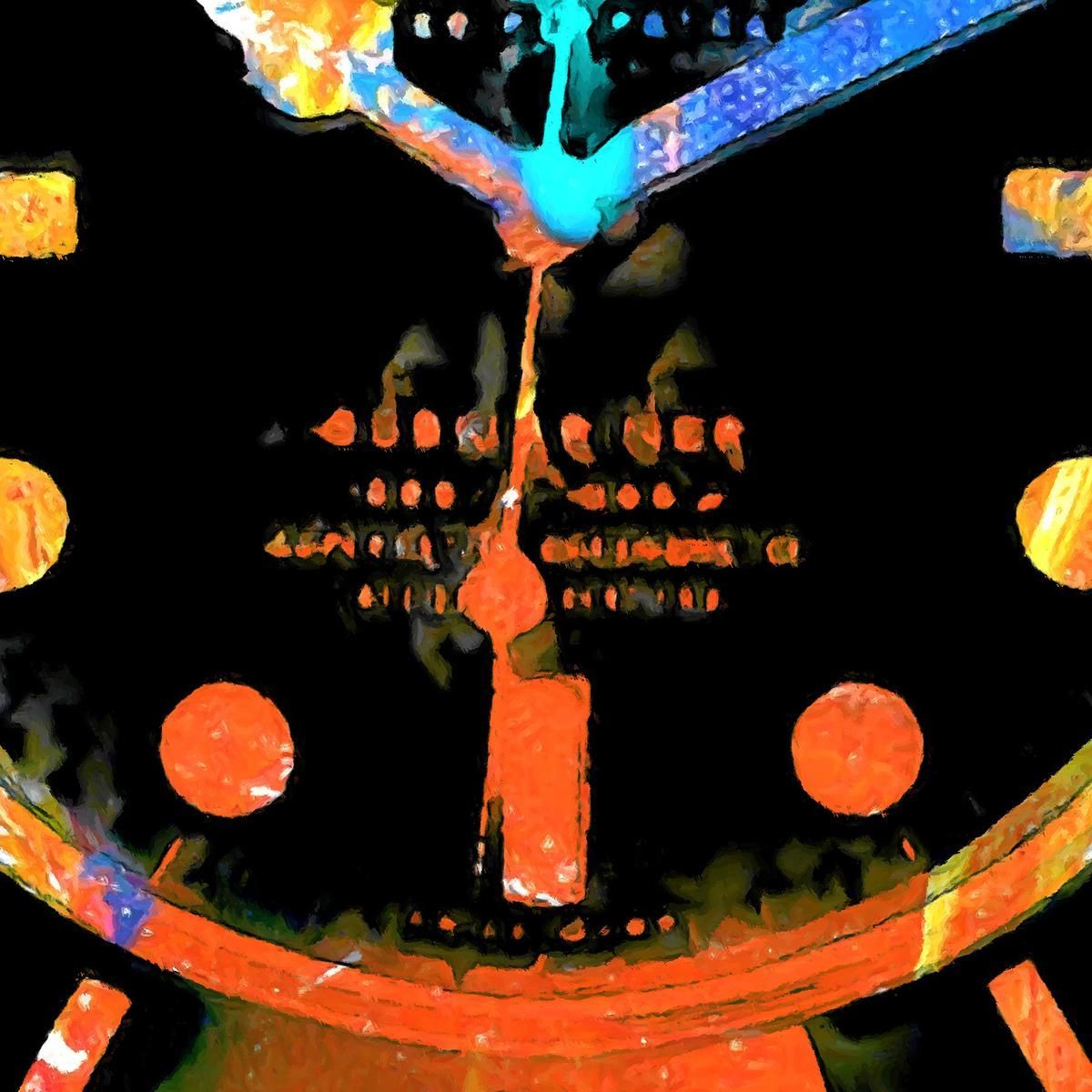 Modern Watch Painting Rolex Fluorescent Submariner Colorful rlx22 canvas print