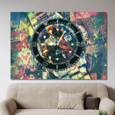 Modern Watch Painting Rolex Submariner Street Art rlx27 canvas print 