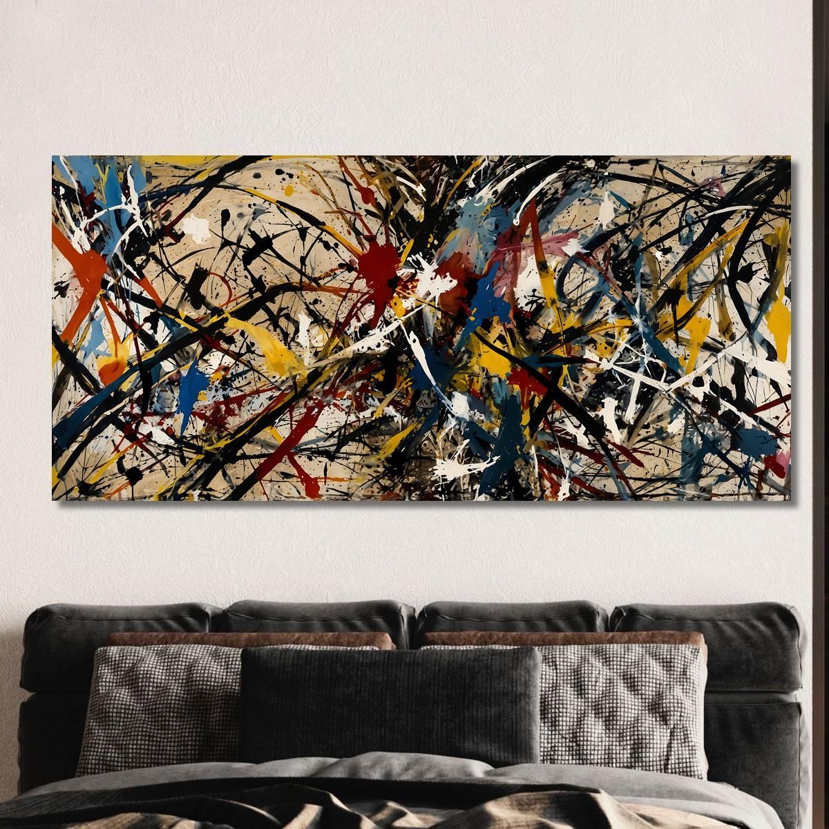 Chaos And Structure Style Jackson Pollock ijsp3 canvas print 