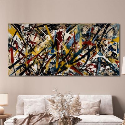 Chromatic Synthesis Style Jackson Pollock ijsp26 canvas print 