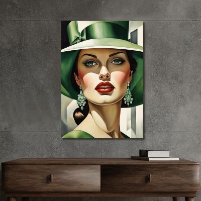 Emerald Gaze Style Tamara de Lempicka ilmt3 canvas print 