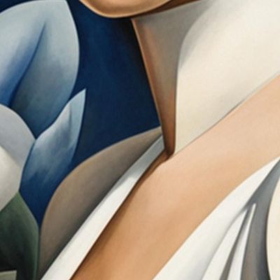 Lady With White Roses Reinterpretation Tamara de Lempicka ilmt10 canvas print