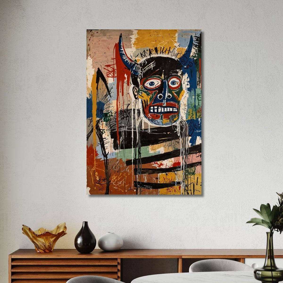 Abstract Distortion Reinterpretation Jean-Michel Basquiat ibsq2 canvas print 