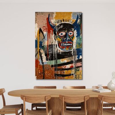 Abstract Distortion Reinterpretation Jean-Michel Basquiat ibsq2 canvas print 