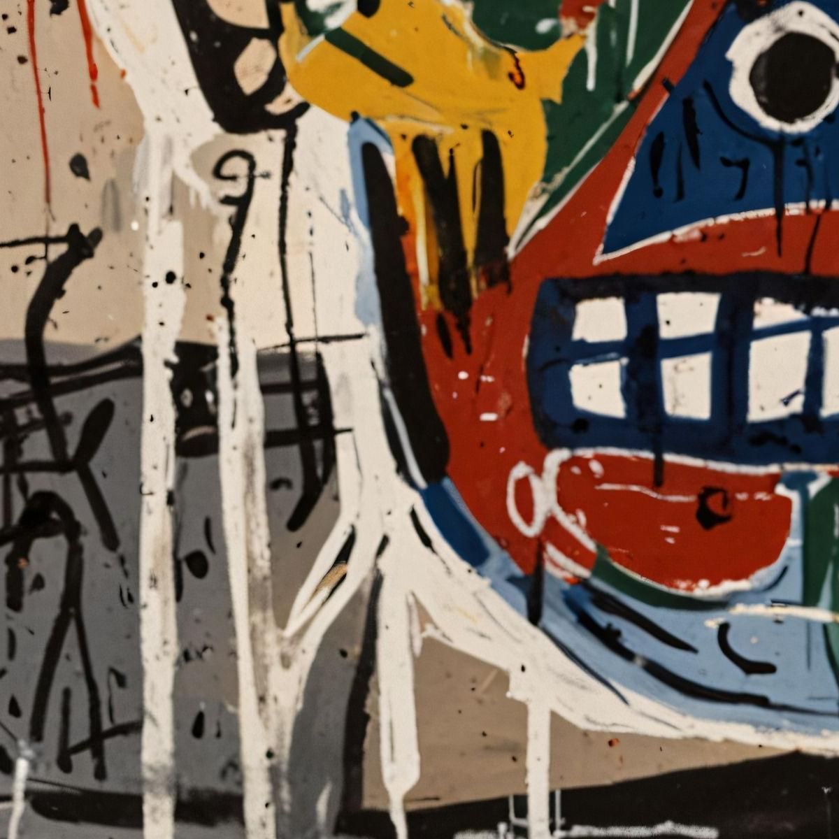 Abstract Distortion Reinterpretation Jean-Michel Basquiat ibsq2 canvas print