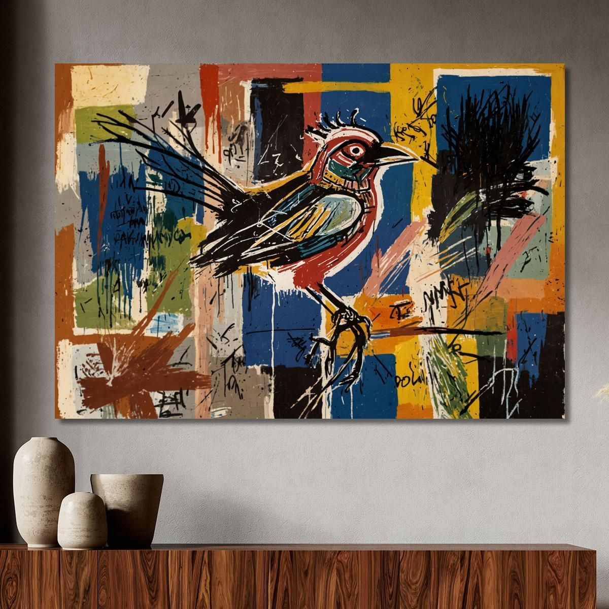 Bird On Money Reinterpretation Jean-Michel Basquiat ibsq5 canvas print 