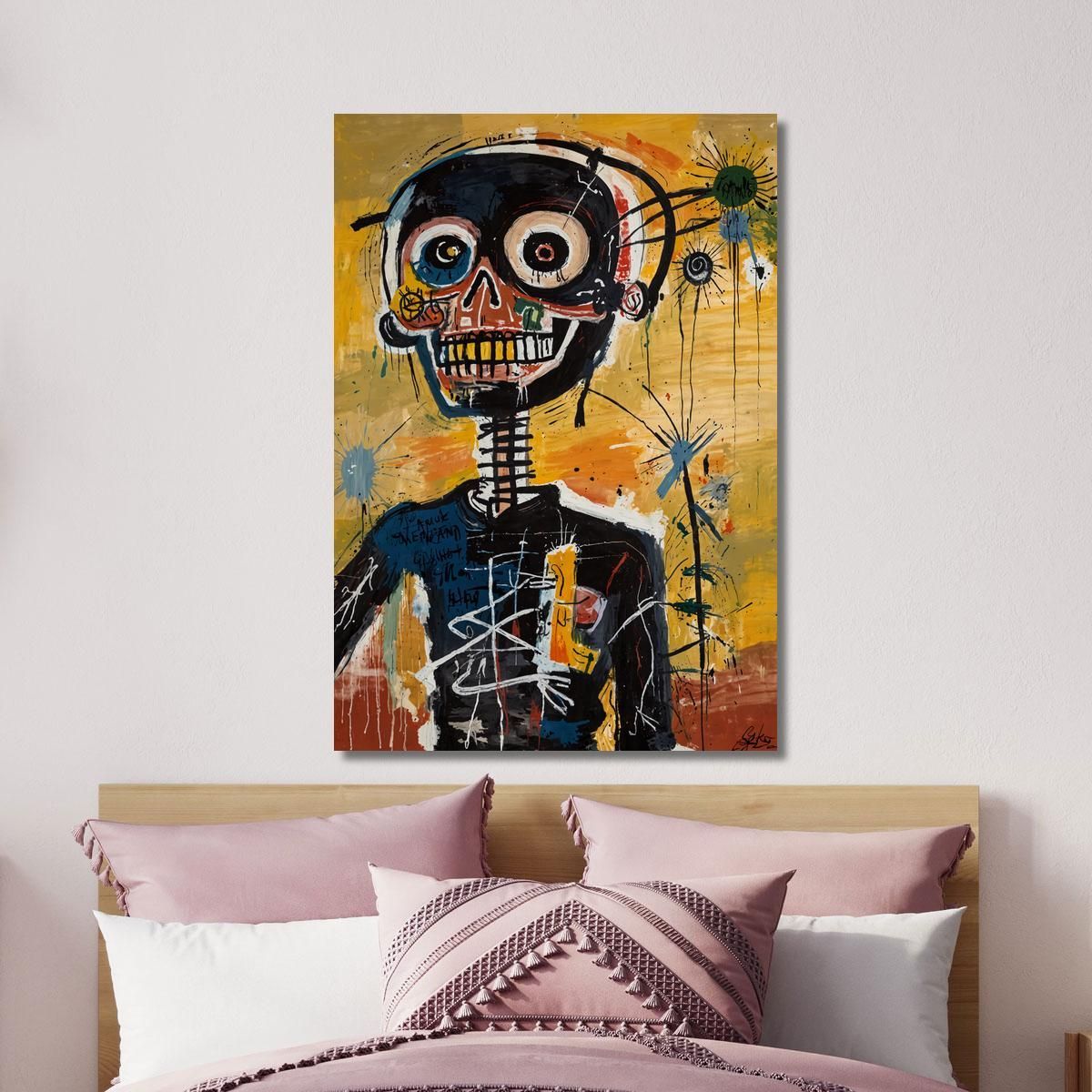 Cyber Skull Style Jean-Michel Basquiat ibsq7 canvas print 