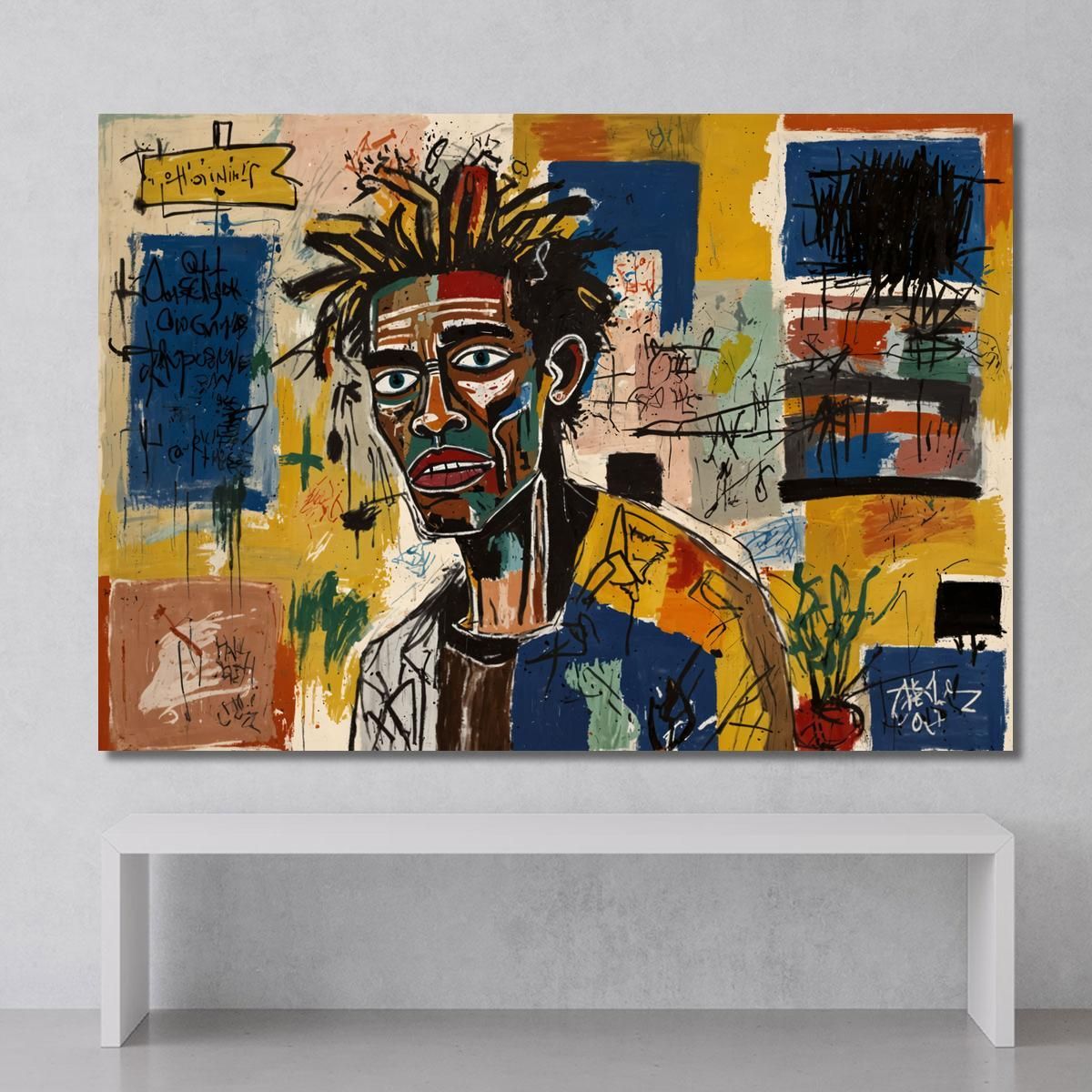 Distorted Vision Inspired By Jean-Michel Basquiat ibsq9 canvas print 