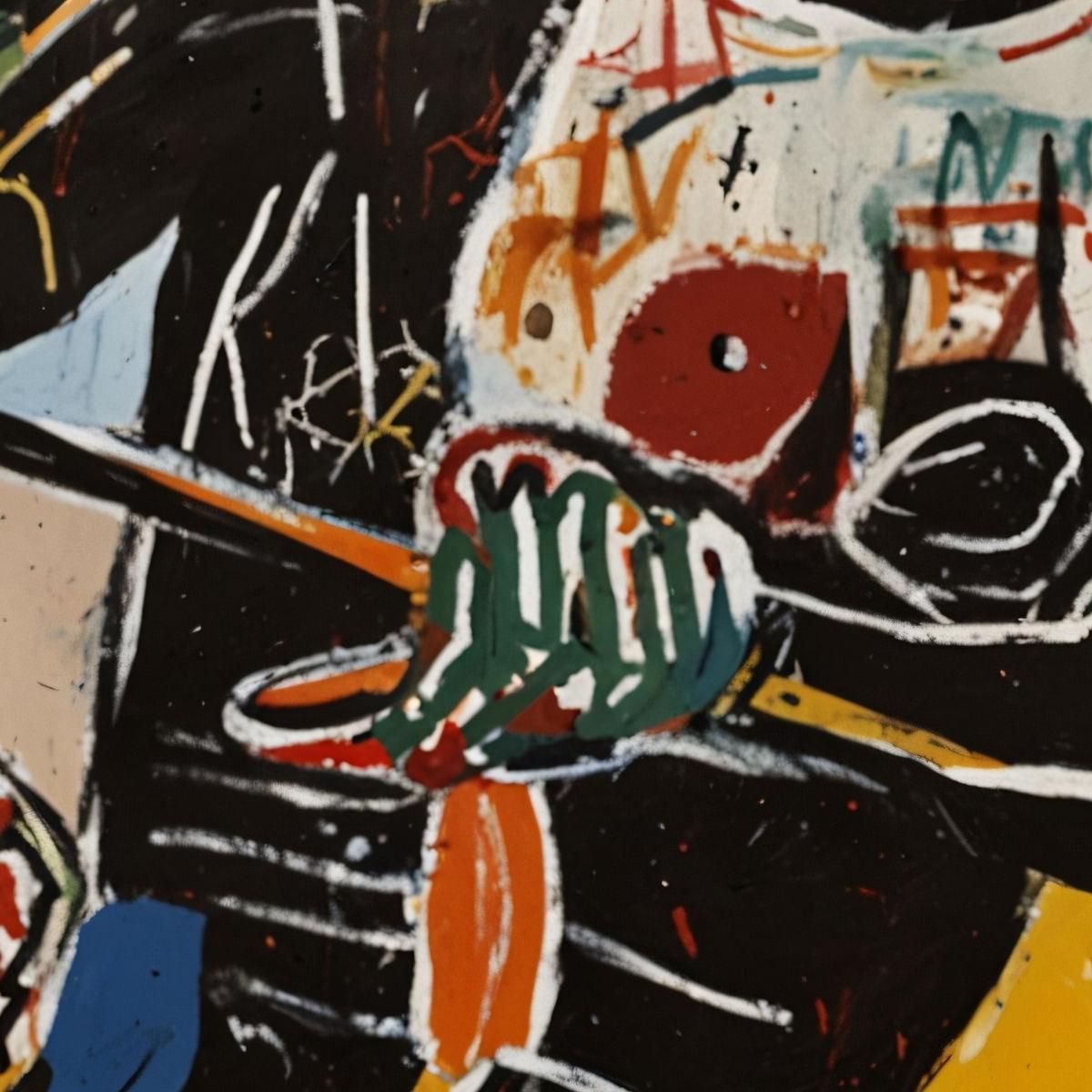 Fisherman Reinterpretation Jean-Michel Basquiat ibsq11 canvas print
