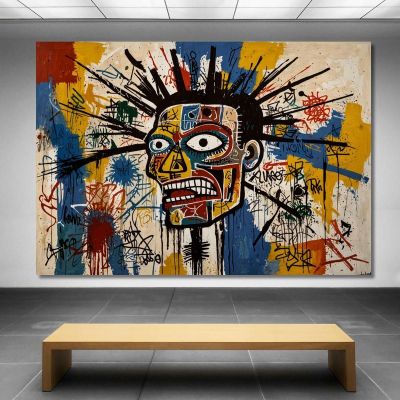 Fractured Identity Style Jean-Michel Basquiat ibsq13 canvas print 