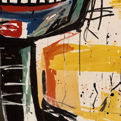 Fragmented Identity In Chaos Reinterpretation Jean-Michel Basquiat ibsq14 canvas print