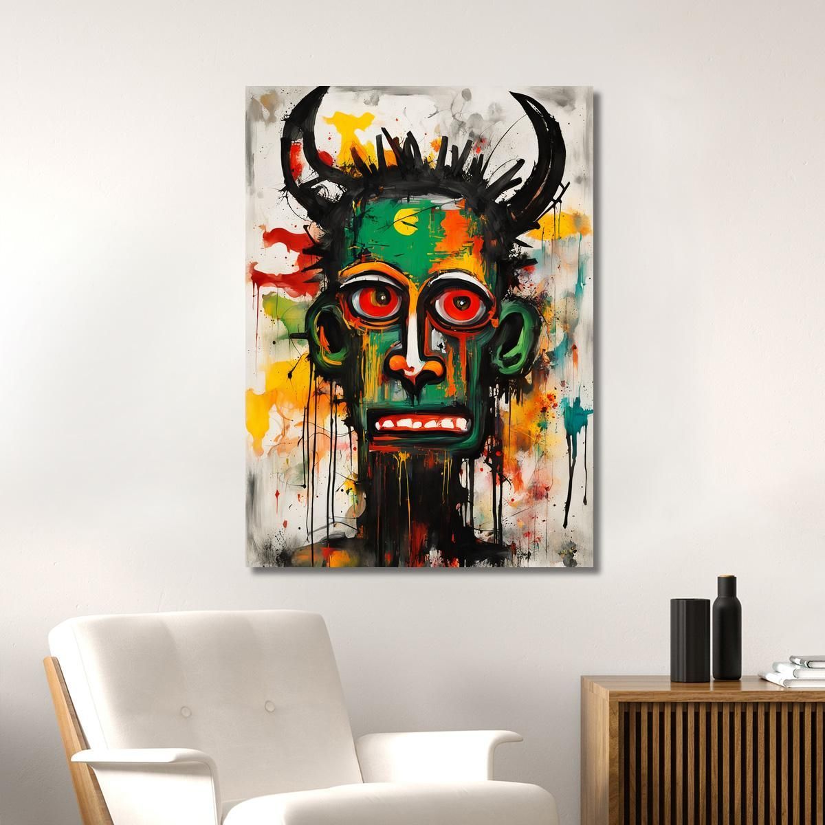Rebel Spirit Reinterpretation Jean-Michel Basquiat ibsq20 canvas print 