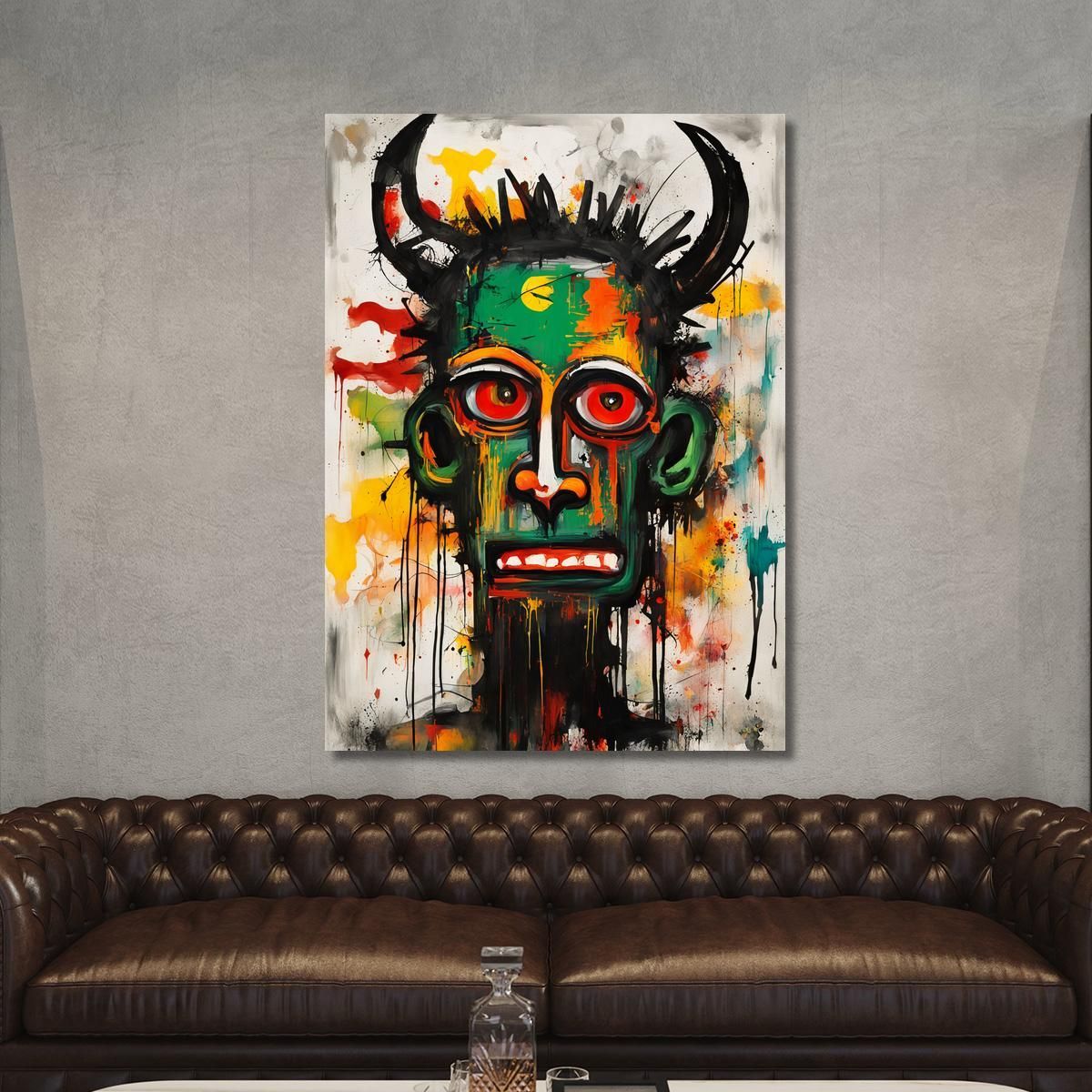 Rebel Spirit Reinterpretation Jean-Michel Basquiat ibsq20 canvas print 
