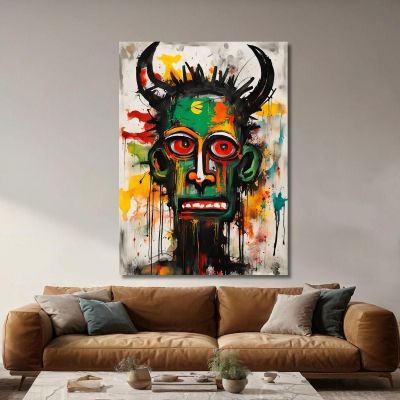 Rebel Spirit Reinterpretation Jean-Michel Basquiat ibsq20 canvas print 