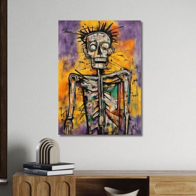 Skeletal King Style Jean-Michel Basquiat ibsq22 canvas print 