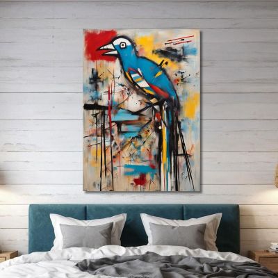 The Bird Of Chaos Style Jean-Michel Basquiat ibsq25 canvas print 
