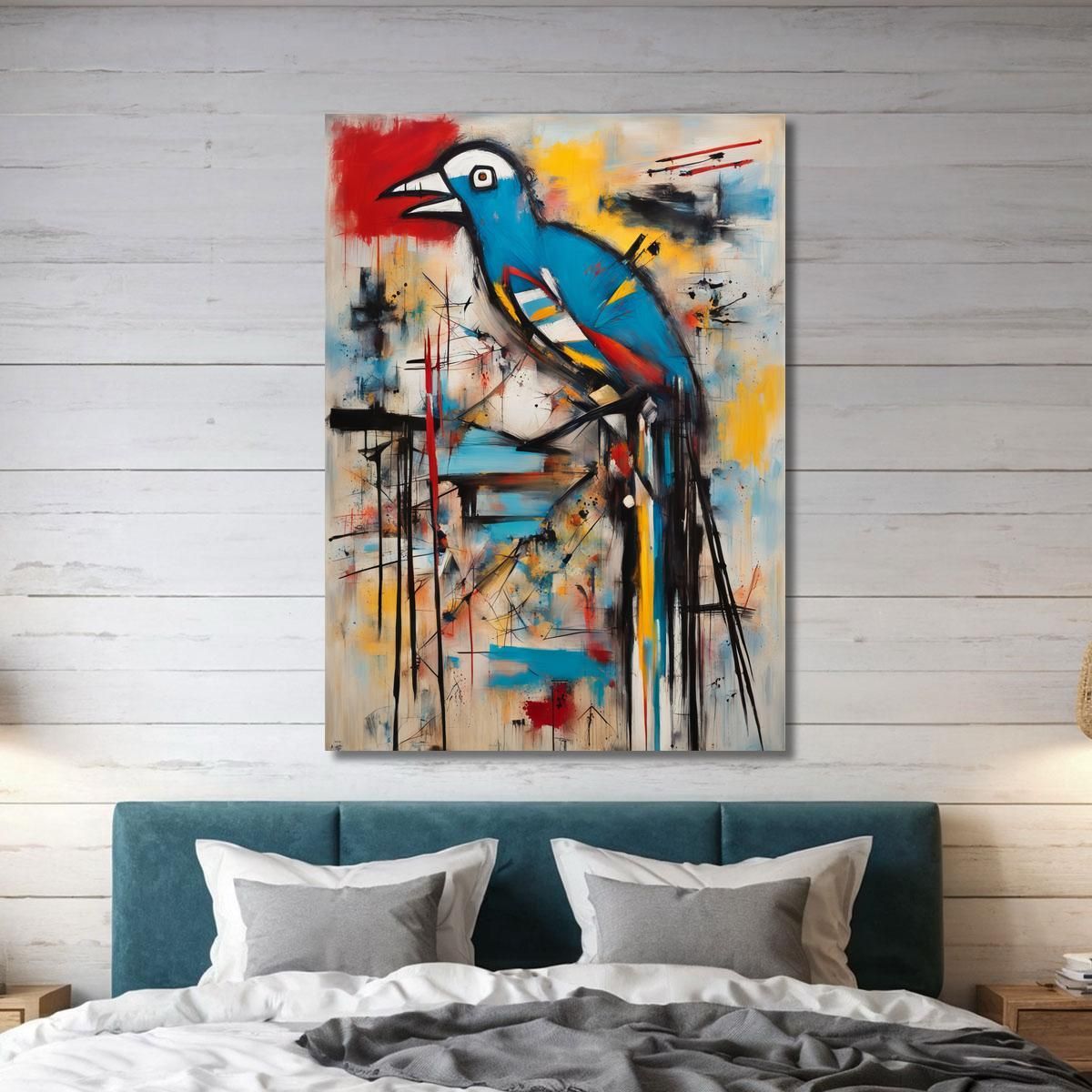 The Bird Of Chaos Style Jean-Michel Basquiat ibsq25 canvas print 