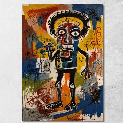 The Jazz Skeleton Inspired By Jean-Michel Basquiat ibsq30 canvas print 