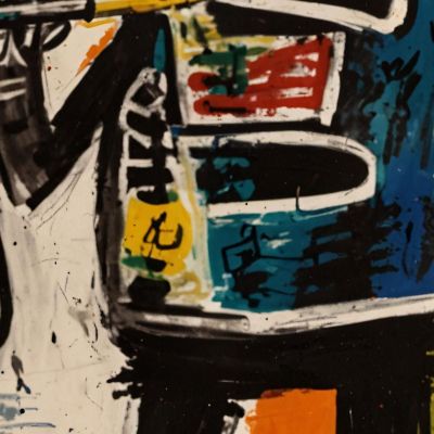 The Jazz Skeleton Inspired By Jean-Michel Basquiat ibsq30 canvas print