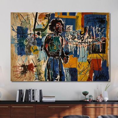 The Watcher Of The Streets Reinterpretation Jean-Michel Basquiat ibsq32 canvas print 