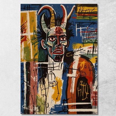 Tormented Soul Inspired By Jean-Michel Basquiat ibsq33 canvas print 