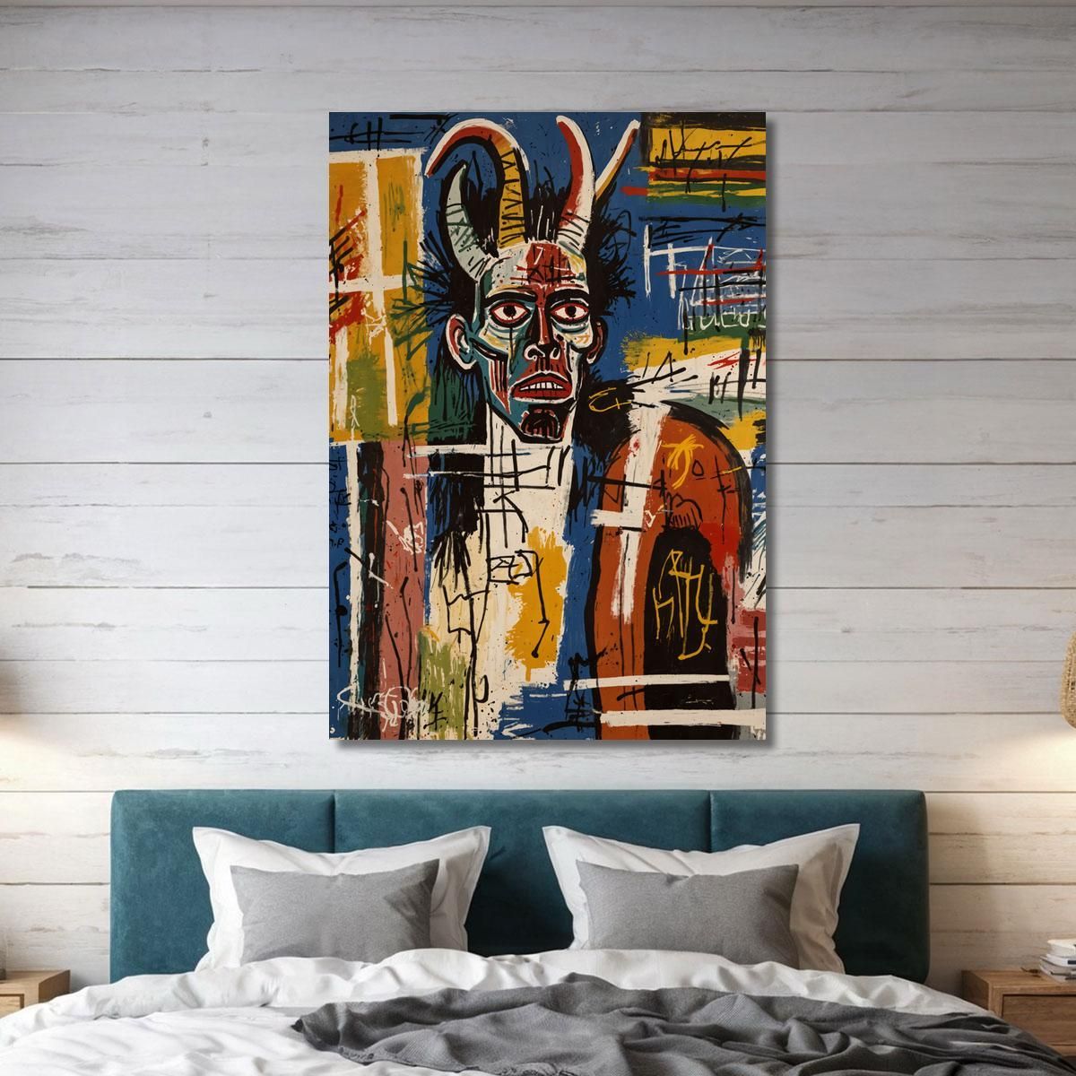 Tormented Soul Inspired By Jean-Michel Basquiat ibsq33 canvas print 