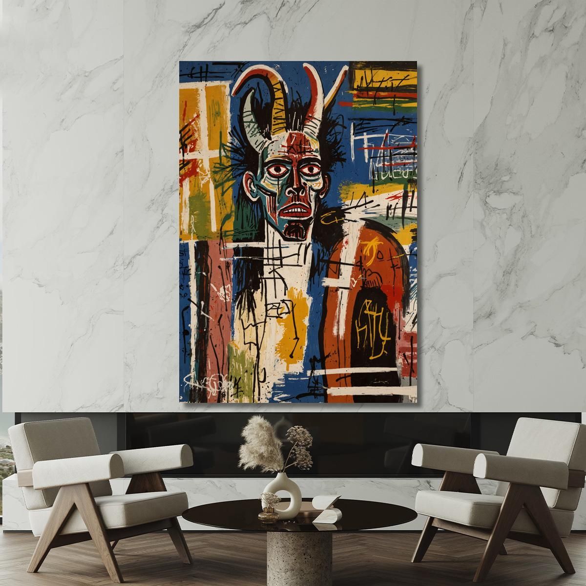 Tormented Soul Inspired By Jean-Michel Basquiat ibsq33 canvas print 