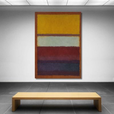Burnt Umber Azure And Indigo Stripes Reinterpretation Mark Rothko irhk5 canvas print 