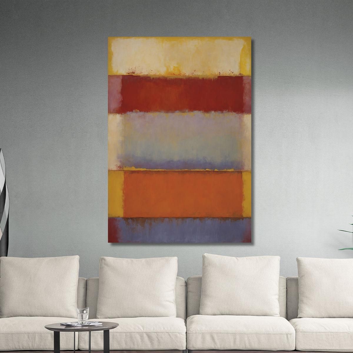 Gold And Scarlet Over Soft Violet Inspired By Mark Rothko irhk9 canvas print 