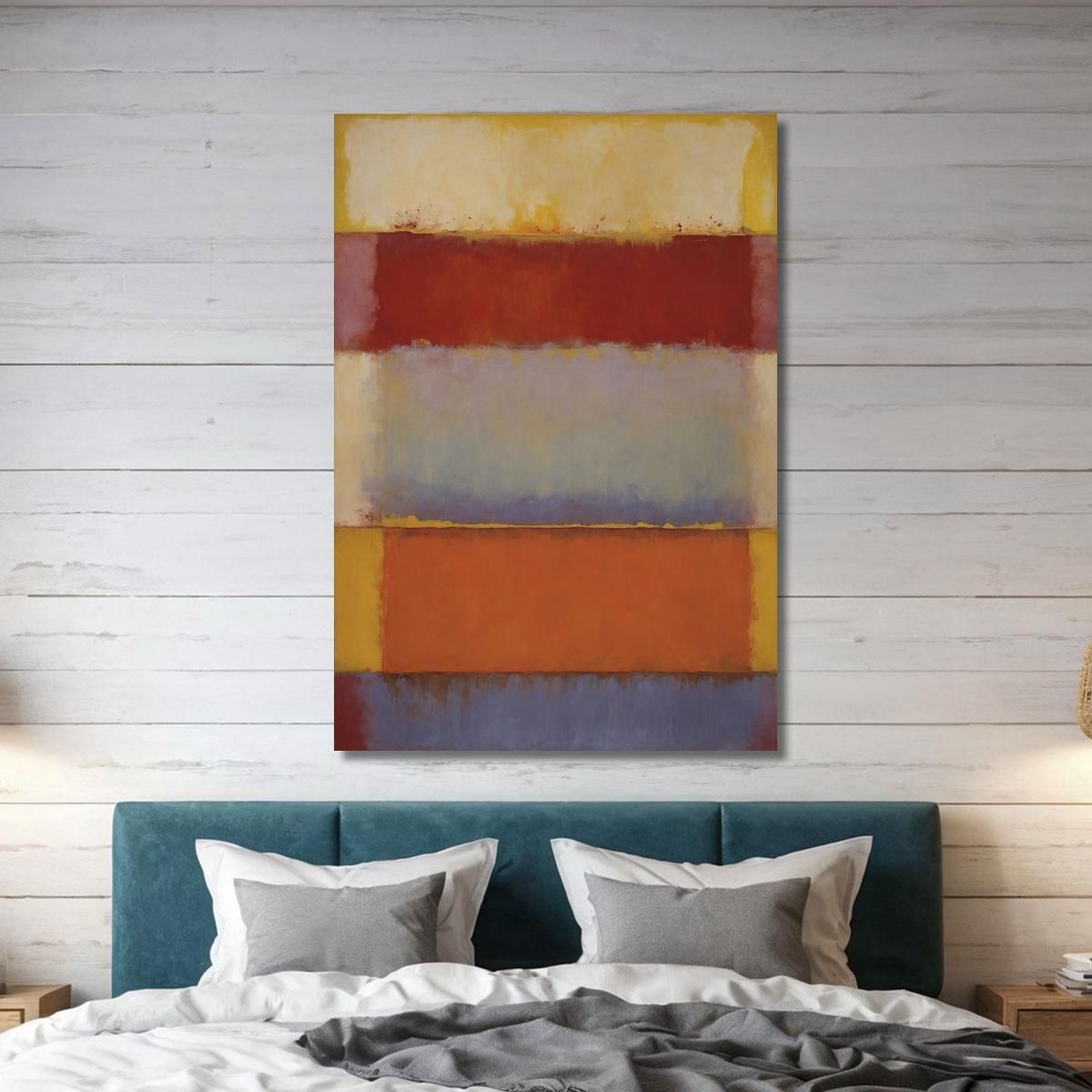Gold And Scarlet Over Soft Violet Inspired By Mark Rothko irhk9 canvas print 