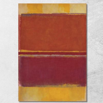 Red Burgundy And Yellow Inspired By Mark Rothko irhk15 canvas print 