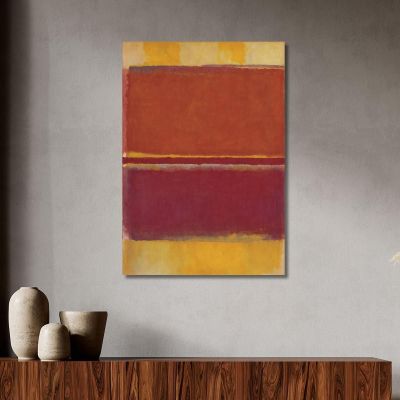 Red Burgundy And Yellow Inspired By Mark Rothko irhk15 canvas print 