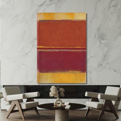 Red Burgundy And Yellow Inspired By Mark Rothko irhk15 canvas print 