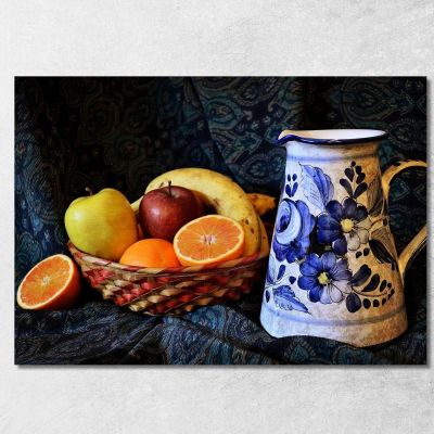 Modern Painting Fruit Basket foo21 canvas print 