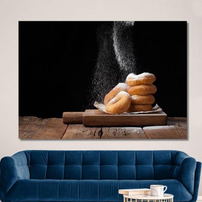Modern Painting Sugared Donuts With A Dusting Of Powdered Sugar foo26 canvas print 